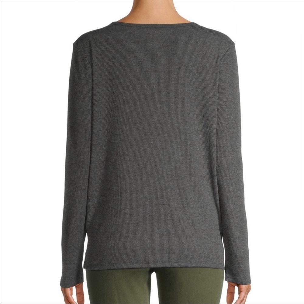 Maternity Women's Long Sleeve Henley T-Shirt - Picture 3 of 6